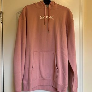 New Glossier Pink Hoodie Size M